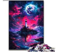 Rompecabezas para Adultos de 1000 Piezas Dengta Under The Blood Moon, un Juego desafiante y Familiar con Piezas aleatorias Que se entrelazan por Completo, 38x26cm