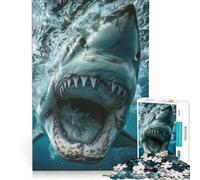 Rompecabezas para Adultos de 1000 Piezas Depredador oceánico de Cerca Juegos relajantes para Pasar el Tiempo en casa un Gran Regalo para los Amantes de los Videojuegos 38x26cm