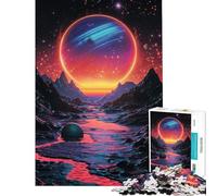 Rompecabezas para Adultos de 1000 Piezas desafío Educativo del río Espacial para la diversión Familiar Juguete Decorativo para la Pared Apto para Mayores de 14 años (50x75cm)