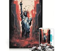 Rompecabezas para Adultos de 1000 Piezas Desastre Alrededor de Liberty Juegos Familiares Actividades Divertidas para Hacer en casa Regalo de cumpleaños 38x26cm