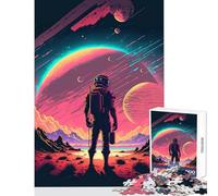 Rompecabezas para Adultos de 1000 Piezas: Descubriendo nuevos Mundos Juguete Educativo Obra de Arte Regalo Juego Educativo con póster a Juego y Hoja de Trivia Tamaño 38x52cm