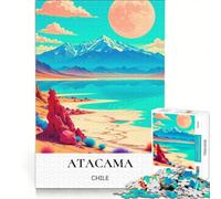 Rompecabezas para Adultos de 1000 Piezas, Desierto de Atacama, Luna Llena, Juguetes para armar, Carrera de Velocidad Manual, con Piezas de Formas aleatorias Que encajan Perfectamente 50x75cm
