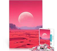 Rompecabezas para Adultos de 1000 Piezas Desierto de la Luna Rosa Juguete Educativo de Aprendizaje Mejorar el Amor Entre Parejas 52x38cm
