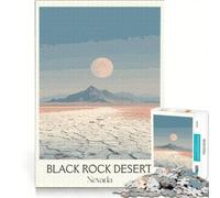 Rompecabezas para Adultos de 1000 Piezas, Desierto de Roca Negra, Juego Educativo, Decoración del hogar, Fortalece el Amor Entre Parejas 50x75cm
