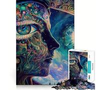 Rompecabezas para Adultos de 1000 Piezas Despertar el Tercer Ojo,Corte preciso,Diversión,Lógica,Habilidad,Juego,Relajación,Tiempo de diversión,Regalo de cumpleaños para la Mente (38x26cm)