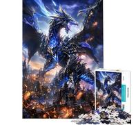 Rompecabezas para Adultos de 1000 Piezas Destrucción del dragón Juego práctico para Adultos Decoración Perfecta cumpleaños y Navidad (Tamaño 38x52cm)