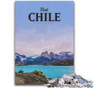 Rompecabezas para Adultos de 1000 Piezas, difícil de Entender, Visita Chile, Rompecabezas de 1000 Piezas, Interesante interacción Entre Padres e Hijos para Reducir el estrés (26x38cm)