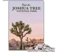 Rompecabezas para Adultos de 1000 Piezas, difícil de Jugar en Joshua Tree Juego desafiante y Familiar con póster a Juego y Hoja de Trivia de 38x26cm