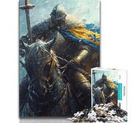 Rompecabezas para Adultos de 1000 Piezas, difícil de Montar, con un Caballero Medieval, Ideal para Adolescentes, Ideal para Pasar el rato y Relajarse, con Papá Noel (tamaño 38x26cm)