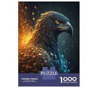 Rompecabezas para Adultos De 1000 Piezas Digital Eagle with Exploding Cubes Rompecabezas Juego De Ingenio Aliviador del Estrés Difícil Y Desafiante 52x38cm/1000pcs