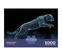 Rompecabezas para Adultos De 1000 Piezas Digital Jaguar Leaping Rompecabezas para Adultos Juguetes Antiestrés Aliviador del Estrés Regalos De Cumpleaños Y Únicos 38x26cm/1000pcs