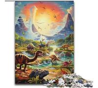 Rompecabezas para Adultos de 1000 Piezas: Dinosaur World Jigsaw, Juego Interactivo Familiar, Ideal para Adolescentes, Regalo de ingenio (tamaño: 26x38cm)