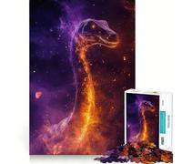 Rompecabezas para Adultos de 1000 Piezas,Dinosaurio Brachiosaurus,Corte Premium,Juguete Inteligente para el Cerebro,diversión sin Esfuerzo, (50x75cm)