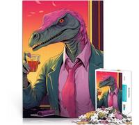 Rompecabezas para Adultos de 1000 Piezas Dinosaurio después del Trabajo Difícil Difícil con Piezas de Formas aleatorias Que se entrelazan Completamente 38x52cm