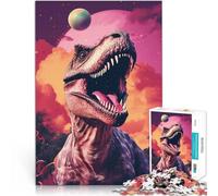 Rompecabezas para Adultos de 1000 Piezas Dinosaurio T-Rex Retro Juguete Educativo Intelectual descompresor Obra de Arte 75x50cm