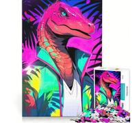 Rompecabezas para Adultos de 1000 Piezas Dinosaurios Ropa Retro Juegos Familiares análisis y lógica Mejora del Amor Entre Parejas 38x52cm