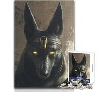 Rompecabezas para Adultos de 1000 Piezas, Dios Egipcio Anubis, Relajante y pacífico, Ajuste Firme, Corte Limpio, Juguete para Jugar, tamaño 50x75cm