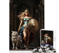 Rompecabezas para Adultos de 1000 Piezas Diosa Atenea Juguete Educativo Regalo de cumpleaños Juegos de relajación Cada Pieza es única - Tamaño 38x26cm