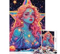 Rompecabezas para Adultos de 1000 Piezas Diosa Cósmica en un Océano Estrellado Juego Imposible Regalo de cumpleaños Decoración para el hogar Juguetes Que ayudan a ejercitar el Cerebro (38x52cm)