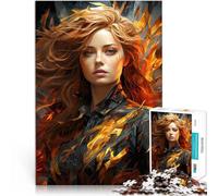 Rompecabezas para Adultos de 1000 Piezas Diosa de la Guerra Femenina Montaje de Patrones Cada Pieza es única: un desafiante y Divertido Juego Familiar 38x26cm