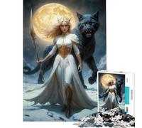 Rompecabezas para Adultos de 1000 Piezas Diosa del Norte Freya Juego Imposible Juguetes Educativos Regalos de Amigo Invisible para Diversión Familiar (Tamaño 38x52cm)