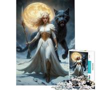 Rompecabezas para Adultos de 1000 Piezas Diosa Freya del Norte Juego Educativo Juguetes adictivos para Cultivar la Paciencia Regalos para Mujeres y Hombres decoración de Pared (tamaño 50x75cm)