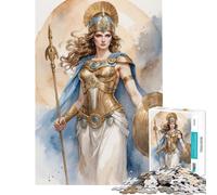Rompecabezas para Adultos de 1000 Piezas Diosa Guerrera Dorada Rompecabezas de 1000 Piezas Juguete de Pared Regalo de cumpleaños Oferta para Toda la Familia (38x26cm)