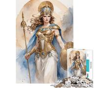 Rompecabezas para Adultos de 1000 Piezas Diosa Guerrera Dorada Rompecabezas de 1000 Piezas Juguetes de decoración para el hogar Regalos de decoración Amigos y Familiares (38x52cm)