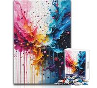 Rompecabezas para Adultos de 1000 Piezas, diseño Abstracto de explosión de Colores, Ideal para Relajarse, cumpleaños 38x26cm
