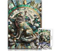 Rompecabezas para Adultos de 1000 Piezas, diseño Abstracto de Lobo Solitario, Juego Educativo Familiar, Obra de Arte, Regalo de cumpleaños, tamaño 50x75cm