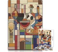 Rompecabezas para Adultos de 1000 Piezas, diseño Abstracto geométrico de Copa de Vino, Juego Educativo Familiar, Obra de Arte, Regalo de cumpleaños, tamaño 50x75cm