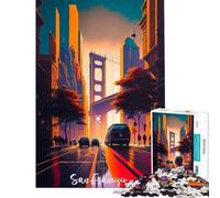 Rompecabezas para Adultos de 1000 Piezas diseño artístico de San Francisco Juego desafiante Juguetes educativos decoración Perfecta Regalo Divertido (tamaño 38x52cm)