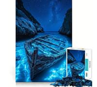 Rompecabezas para Adultos de 1000 Piezas,diseño bioluminiscente de restos de un naufragio,Arte de Bordes Exactos,Juego Mental,Regalo Ideal para Pasar un rato Agradable,Regalo Divertido de Navidad