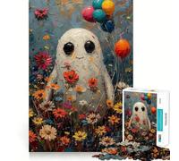 Rompecabezas para Adultos de 1000 Piezas,diseño Bohemio,Fantasma,Floral y Natural Diversión Garantizada,Actividad Mental Inteligente,Juego Relajante,Regalo navideño Tranquilo 38x26cm