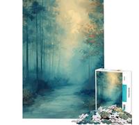 Rompecabezas para Adultos de 1000 Piezas diseño Bosque matutino Blues Ideal para Adolescentes Juegos relajantes Regalos de cumpleaños para Mujeres y obsequios únicos (tamaño 38x52cm)