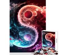 Rompecabezas para Adultos de 1000 Piezas diseño cinematográfico de Yin y Yang Juguete Educativo Gran Regalo y Juego de ingenio Cada Pieza es única (tamaño 38x52cm)