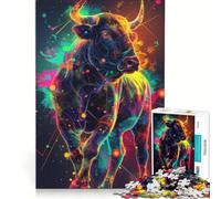Rompecabezas para Adultos de 1000 Piezas, diseño cósmico - Tauro, Juego Familiar, difícil y desafiante, cumpleaños y Navidad 50x75cm