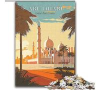 Rompecabezas para Adultos de 1000 Piezas, diseño de Abu Dhabi Travel, Apto para Mayores de 14 años, Juego Educativo, Regalo de cumpleaños (38x52cm), 1000 Piezas