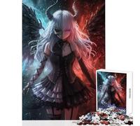 Rompecabezas para Adultos de 1000 Piezas diseño de ángel o Demonio para decoración del hogar Juguetes Ideas de Regalo Juego de ingenio para fomentar el Amor en Pareja tamaño 50x75cm