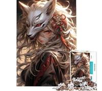 Rompecabezas para Adultos de 1000 Piezas diseño de ángel samurái Ayuda a ejercitar el Cerebro Mujeres Juguete antiestrés para Mayores de 14 años Juego de Rompecabezas 50x75cm