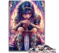 Rompecabezas para Adultos de 1000 Piezas, diseño de Anime Queen Girl, Toda la Familia, 38x26cm