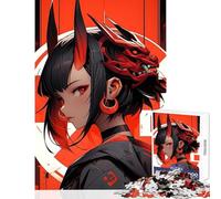 Rompecabezas para Adultos de 1000 Piezas diseño de Anime samurái y Diablo Educativo Cada Pieza es única Tamaño: 50x75cm