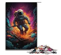 Rompecabezas para Adultos de 1000 Piezas diseño de Astronauta en patineta hogar Ideal para Juegos 1000 Piezas (38 x 26 cm)