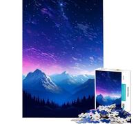 Rompecabezas para Adultos de 1000 Piezas diseño de Aurora Boreal de Alaska Arte pixelado desafío Inteligencia Cerebral Juguetes adictivos Juego práctico Regalos para Mujeres Excelentes obsequios
