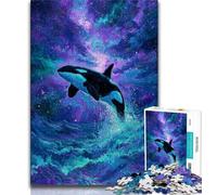 Rompecabezas para Adultos de 1000 Piezas, diseño de Ballena de ensueño, Ideal para aliviar el estrés y Matar el Tiempo en casa, con póster a Juego y Hoja de Trivia de 38x26cm