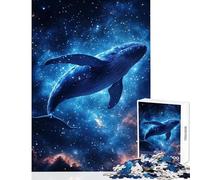 Rompecabezas para Adultos de 1000 Piezas diseño de Ballena en el Espacio para decoración del hogar Juguetes Regalos para Amigos Secretos Juegos de relajación desafiantes para completar tamaño 38x26cm