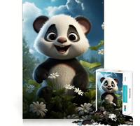 Rompecabezas para Adultos de 1000 Piezas,diseño de bebé Panda,Juego de lógica de Ajuste preciso,Juguete Divertido y fácil de Jugar, (38x26cm)
