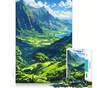 Rompecabezas para Adultos de 1000 Piezas,diseño de Bosque Hawaiano en Pixel Art,Ideal para divertirse y desafiar la Mente Un Juego Disfrutar en cumpleaños Regalo Ideal (50x75cm)