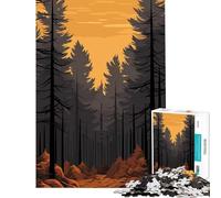 Rompecabezas para Adultos de 1000 Piezas diseño de Bosque Vectorial Ideal para Juegos educativos desafíos y relajación Una Obra de Arte Hombres y Mujeres (tamaño 38x26cm)