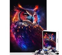 Rompecabezas para Adultos de 1000 Piezas diseño de búho Estrella Juguete Educativo Regalo de cumpleaños Juegos de relajación Cada Pieza es única Tamaño: 38x26cm